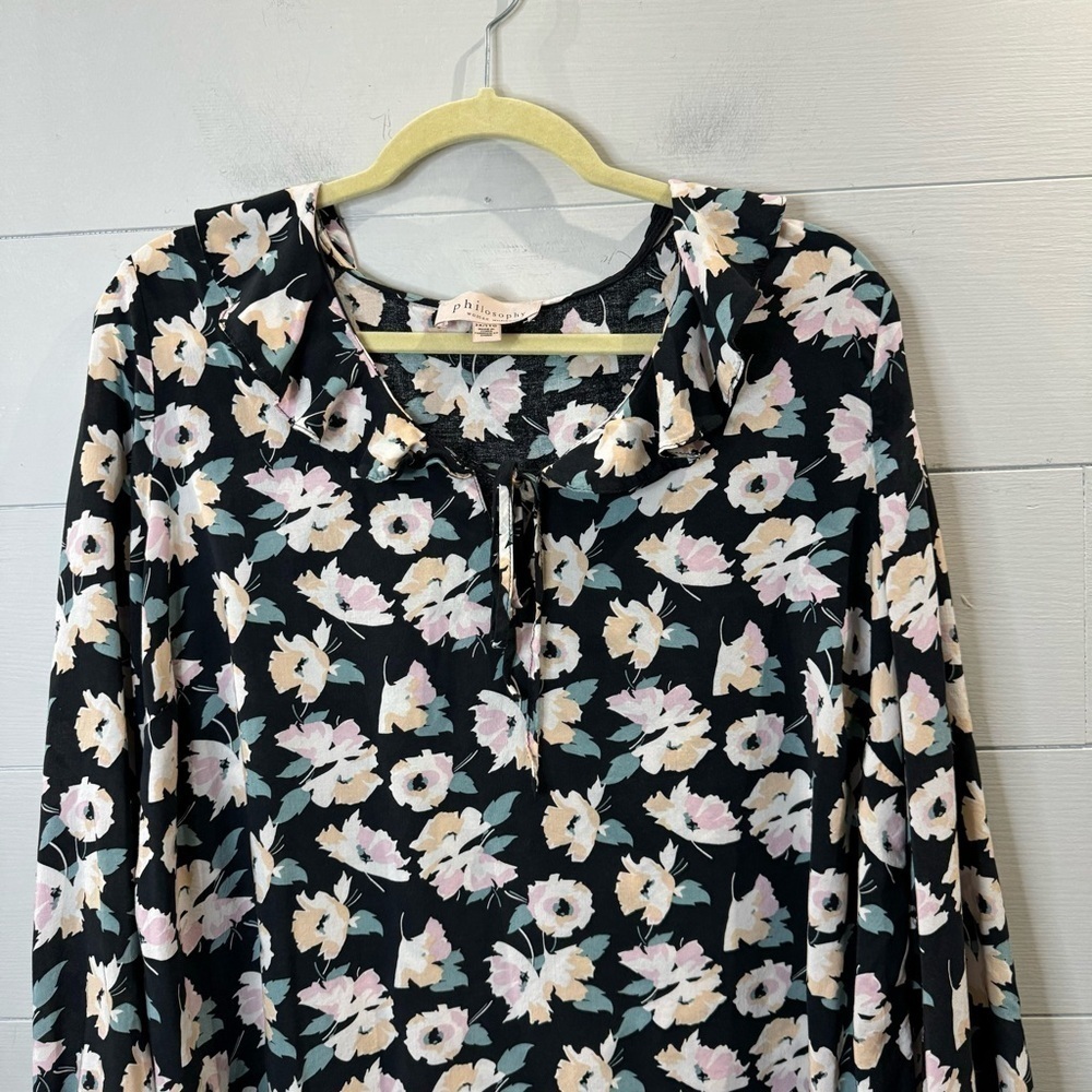 Philosophy | Women's Floral Lightweight Breathable Top Size 2X - Picture 2 of 8